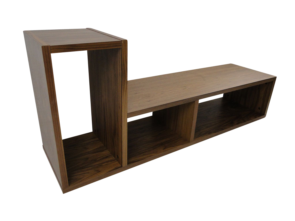 Regal Raumteiler - Nussbaum Bücherregal Domino SL-Auktion Braun NEU! Holz TemaHome